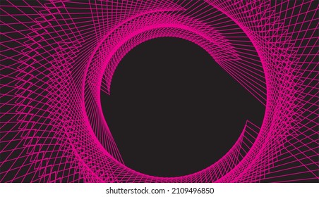 Pink and Black Psychedelic Linear Wavy Backgrounds
