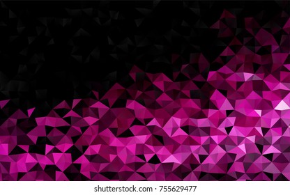 pink to black Rainbow vector abstract polygonal pattern. Geometric illustration in Origami style with gradient.  A completely new design for your business.