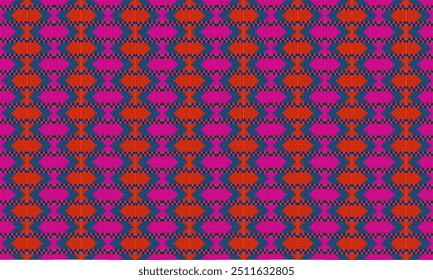 Tejido Sarong negro rosado de Formas geamátricas de diseño de patrones.