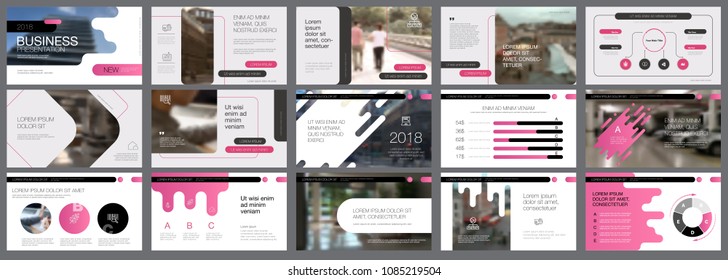 Pink and black teamwork or management concept infographics set. Business design elements for presentation slide templates. Can be used for annual report, advertising, flyer layout and banner design.