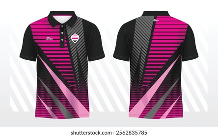 pink and black t-shirt sport jersey design