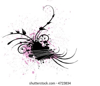 Pink and black vector pattern for design. For download all my pattern - search "ozerina"