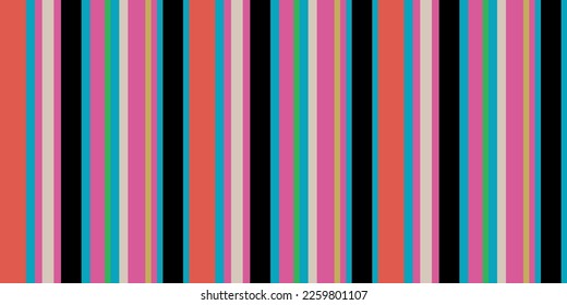 Rayas verticales rosas y negras. Impresión vectorial sin fisuras, para diseño y creación de patrones. Para aplicación en textiles, tejidos, almohadas, sudaderas.