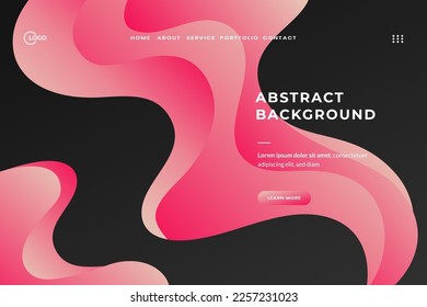 Pink Black Wave Abstract Backgrounds minimalist are commonly used in digital media, such as websites, presentations, or wallpapers, to create a calming, soothing, fluidity atmosphere.
