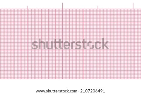 Pink blank ekg paper seamless background for heart beat rate recording. Digital ecg diagram hospital page. Millimeter graph vector grid. Geometric pattern for medicine, science line scale measurement