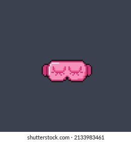 pink blindfold for sleep in pixel style