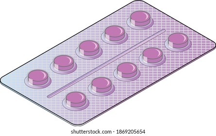 Pink blister tablets for medical use