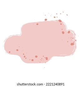 Pink Blob Brush Splash Frame