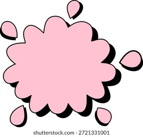 Elemento de cuadro de texto de blob rosa