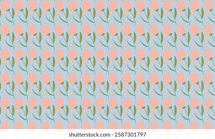 Pink blossom pattern background spring flower 