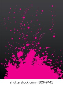 Pink blot on black