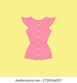 Blusa rosa con manga de aleteo Ilustración vectorial