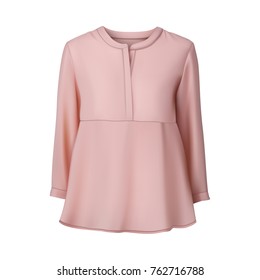 Pink blouse. Vector illustration.