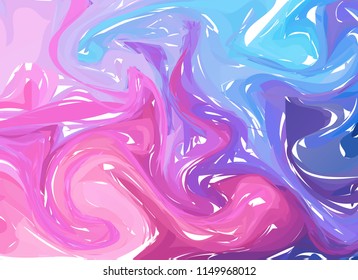 Pink Blue abstract background. Ink marbling textures. Hand drawn marble illustrations, ebru aqua paper and silk prints. Traditional Turkish ebru technique. Painting on water