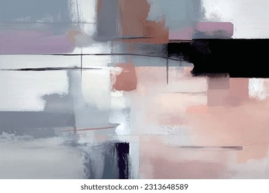 Pink and blue abstract vector watercolor art background