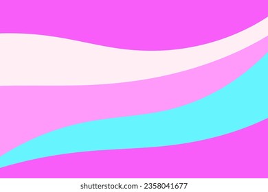 Pink and Blue Abstract Web Site Background. Trendy Colors Banner Template Vector Illustration. Wavy Backdrop Wallpaper Cover