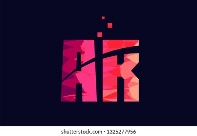 pink blue background color alphabet letter AR A R logo combination design suitable for a company or business