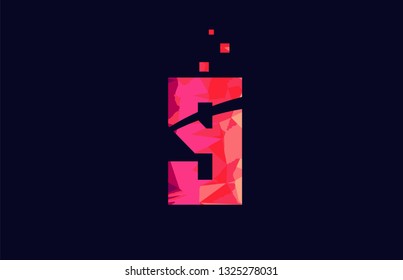 pink blue background color number 9 logo design suitable for a company or business