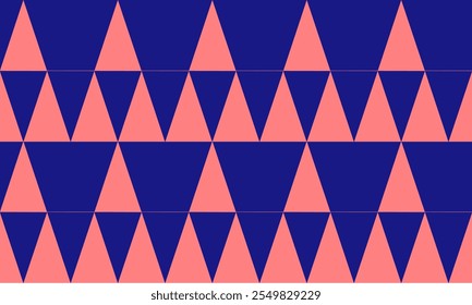 pink and blue background seamless geometric, blue pattern of up and down triangles block repeat arrow in blue replete image design for fabric printing, patter
