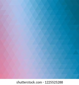 pink and blue background of triangles. mosaic background.