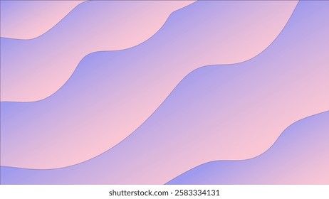 a pink and blue background with wavy lines