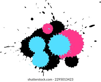 color de agua azul rosa azul negro pintura de la pintura de la pintura de la pintura de la pintura en color de forma gráfica gris sobre fondo blanco