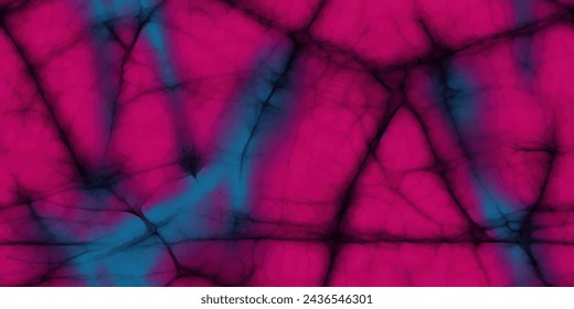 Pink, blue and black tie dye pattern Ink , colorful tie dye pattern abstract background. Tie Dye two Tone Clouds . Abstract batik brush seamless and repeat pattern design