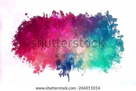 Pink and blue brush strokes cloud. Vector version