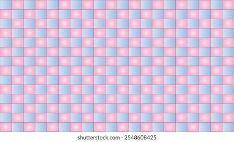 Fundo Ou Papel De Parede Com Padrão De Tabuleiro De Xadrez Cor-De-Rosa E Azul
