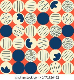 pink and blue circle vector seamless pattern. Great for wallpaper,backgrounds,gifts,surface pattern design,packaging design projects, stationary,fabric.