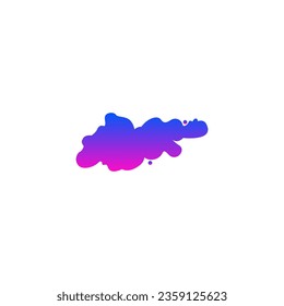 a pink and blue cloud logo on a white background