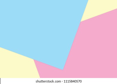 pink blue colorful soft paper pastel background, minimal flat lay style fashionable cosmetics pastel color top view banner, wallpaper geometric flat lay pastel style abstract overlay backdrop (vector)