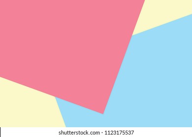 pink blue colorful soft paper pastel background, minimal flat lay style fashionable cosmetics pastel color top view banner, wallpaper geometric flat lay style abstract overlays backdrop (vector)