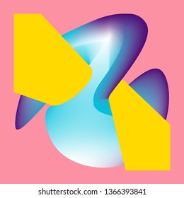 pink blue colors gradient geometry abstract background