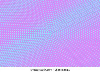 Fondo vector de medio tono con puntos rosa y azul