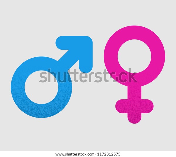 Pink Blue Female Male Signs Isolated Stock Vector Royalty Free 1172312575 Shutterstock