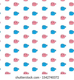 Pink blue fish. Background. Illustration. Can be used for website design, textiles, advertising, scrapbooking and booklets. Print for clothes. Vector.