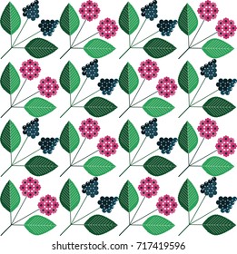 pink blue flower pattern