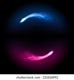 pink and blue forces abstract vector