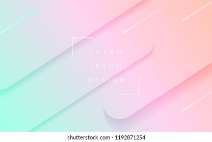 Pink blue geometric background with triangle,circle,zigzag,cylindrical shape