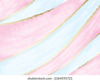 pink blue and gold color watercolor vector art background for cards, flyer