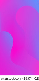 Pink Blue Gradient Abstract background with Fluid Shapes vertical graphic design