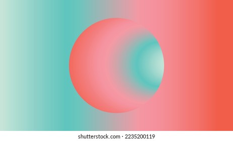 pink and blue gradient background with circle in the middle