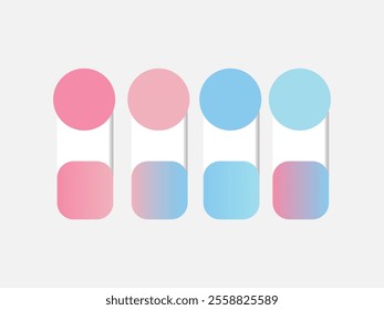 Pink and blue Gradient Color palette with colour theme Samples color palette for designers, business, and colors company