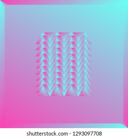 Pink Blue Gradient Color Triangle Abstract Design Background