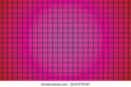 Pink Blue Gradient Grid Background, Digital Blueprint Style with Black Lines and Center Glow, vector grid line background, video background