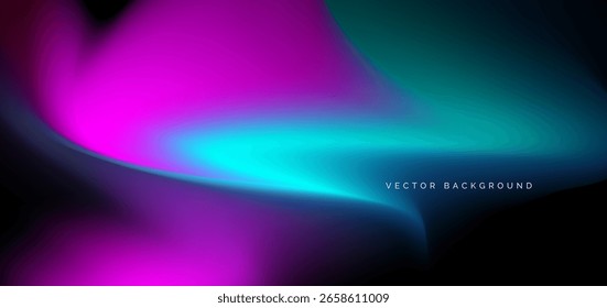 Pink and blue gradient on dark background. You use can banner, brochre, presentation. Vector illustration
