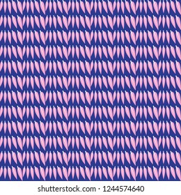Pink and blue leaves vector seamless pattern
