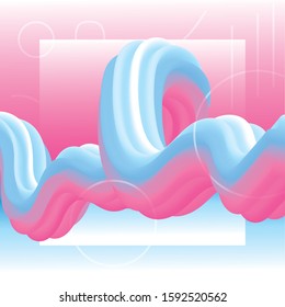 Pink and blue liquid shape design, Fluid background abstract modern color template and geometric theme Vector illustration