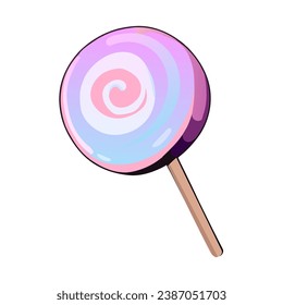 pink and blue lollipop candy